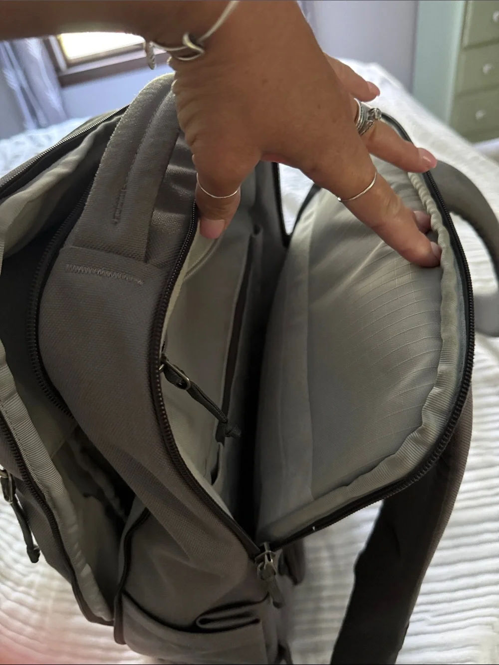 Yeti Men's Gray and Black Backpack - Streamlined Daily Pack